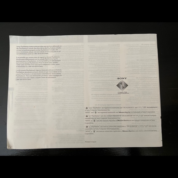 Playstation 2 Console Instruction Booklet ONLY! Manual PS2 SCPH-30001 / R/97001 - Picture 3 of 5